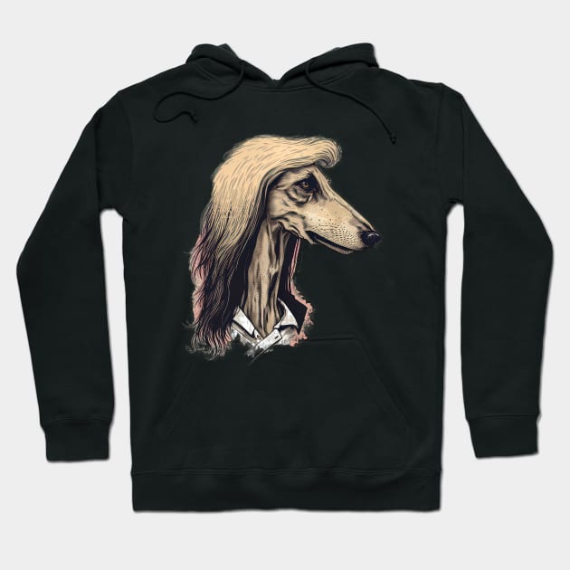 Greyhound With Mullet Hoodie by DankFutura